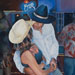 Cowboy Painting by Beth Amine